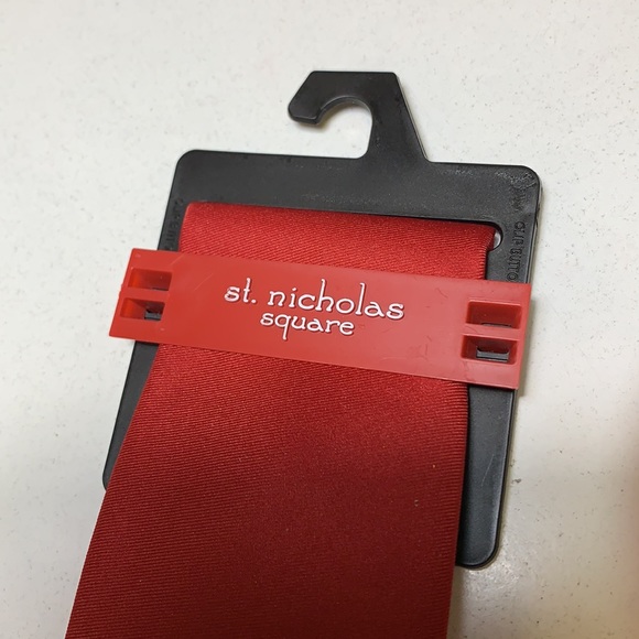 🎄Red St. Nicholas Square Tie NWT - Picture 3 of 7